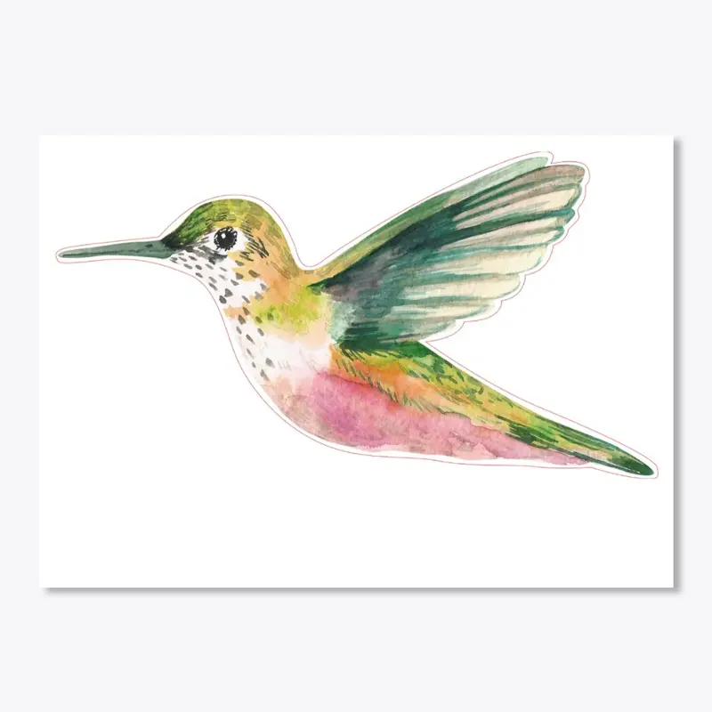 Watercolor Hummingbird